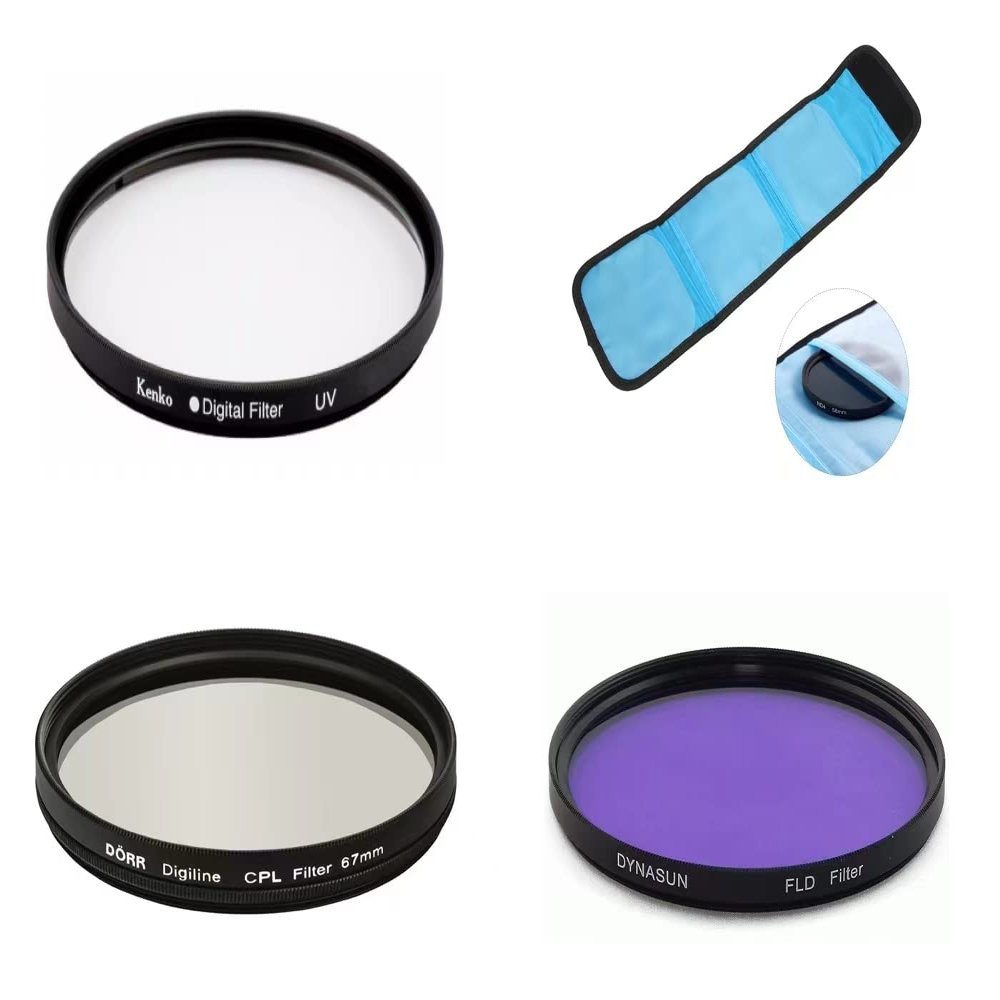 FZ8 58mm 3 In 1 Camera Bundle UV Filter CPL Filter FLD Filter Filter Pouch For Sigma 70-300mm f/4-5.6 APO DG Macro Lens & Sigma 70-300mm f/4-5.6 DG Autofocus Lens