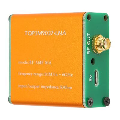 0.1MHz6GHz Low Noise Amplifier, 20dB High Gain LNA Amplifier for Shortwave, FM Radio, RF Power Preamplifier Module, SMA Female Connector(Shipped with Built in Battery)