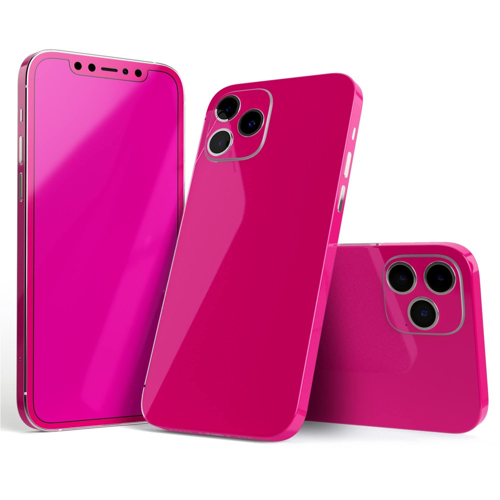 Design Skinz - Compatible with Apple iPhone 6 Plus - Protective Vinyl Decal Skin Cover (Screen Trim & Back Glass Skin) - Solid Pink V2