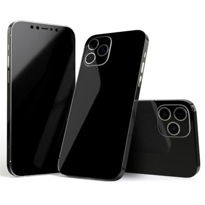 Design Skinz - Compatible with Apple iPhone 5 - Protective Vinyl Decal Skin Cover (Screen Trim & Back Glass Skin) - Solid State Black
