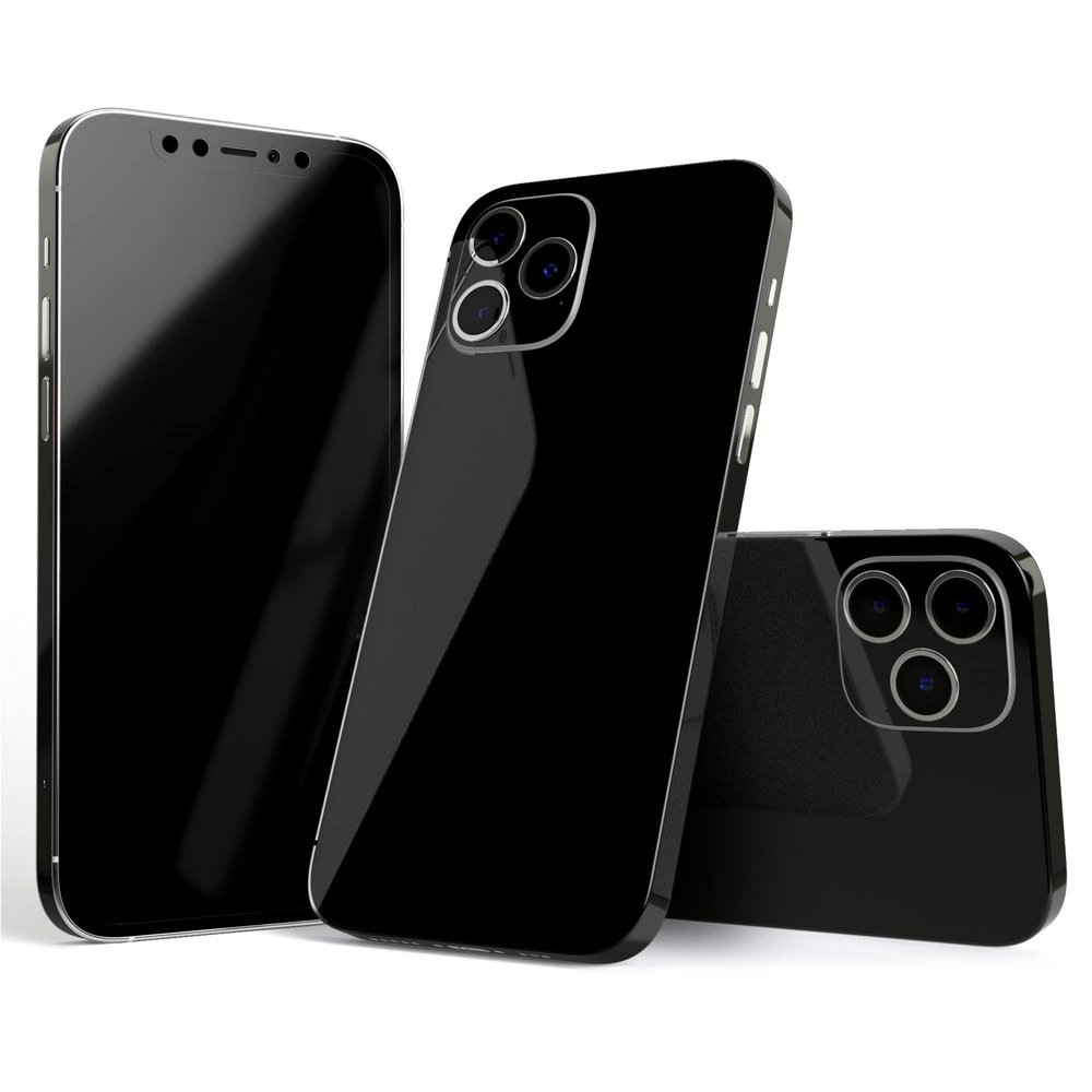 Design Skinz - Compatible with Apple iPhone 5 - Protective Vinyl Decal Skin Cover (Screen Trim & Back Glass Skin) - Solid State Black