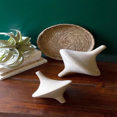 KALALOU H4269 Set of Two Grey-WASH Clay Tops