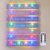 FIOBEE Girls Room Dcor for Teen Girls Boys with LED Light Wall Decor for Bedroom Motivational Inspirational Wall Art Girl Room Decoration for Kids Studyroom, 8 Kinds of Lights, Purple Butterfly view 1