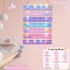 FIOBEE Girls Room Dcor for Teen Girls Boys with LED Light Wall Decor for Bedroom Motivational Inspirational Wall Art Girl Room Decoration for Kids Studyroom, 8 Kinds of Lights, Purple Butterfly view 4