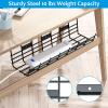 2 Pack Metal Cable Tray + 2 Pack Metal Under Desk Cable Management Tray view 4