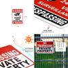 Magik 5-10Pc 24 Hr Video Surveillance Sign No Trespassing Security Warning Aluminum (10 Pack(2 Ea)) view 2