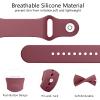 AK Silicone Bands Compatible with Fitbit Versa 4 & Sense 2 Bands for Women & Men, Soft Straps Replacement Wristbands for Fitbit Versa 3 & 4 / Sense & 2 Smart Watch (Wine Red) view 3