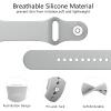 AK Silicone Bands Compatible With Fitbit Versa 4, Sense 2 - Soft Replacement Straps for Versa 3, Sense Smart Watch (Gray) view 3