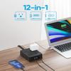 Surge Protector Power Strip, Olcorife Ultra Thin Flat Plug Extension Cord 5ft, 8 Outlets 4 USB Ports(1 USB C), Flat Wall Plug Outlet Extender, College Dorm Room Essentials, Black view 2