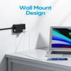 Surge Protector Power Strip, Olcorife Ultra Thin Flat Plug Extension Cord 5ft, 8 Outlets 4 USB Ports(1 USB C), Flat Wall Plug Outlet Extender, College Dorm Room Essentials, Black view 4