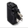 Hosa Right Angle Power Adaptor & Cablelera Power Cord Extension and Splitter, NEMA 5-15P to NEMA 5-15R x 2, 16 AWG, 13A, 125V (ZWACPQAG-14) view 2