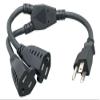 Hosa Right Angle Power Adaptor & Cablelera Power Cord Extension and Splitter, NEMA 5-15P to NEMA 5-15R x 2, 16 AWG, 13A, 125V (ZWACPQAG-14) view 4