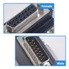 Duttek 90 Degree DB15 Male to Female Adapter, D-Sub 15Pin Solder Type Connector Adapter for Mainframe Computers with Screw Mount 1 Pack (Down Angled) view 4