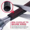 Sonoreboom Braided Wire Loom Mesh Woven Flexible Split Sleeving Black Cord Tube for Car/Electronics Cable Wiring Harness Protection Cover (1/2" - 36 Feet) view 4