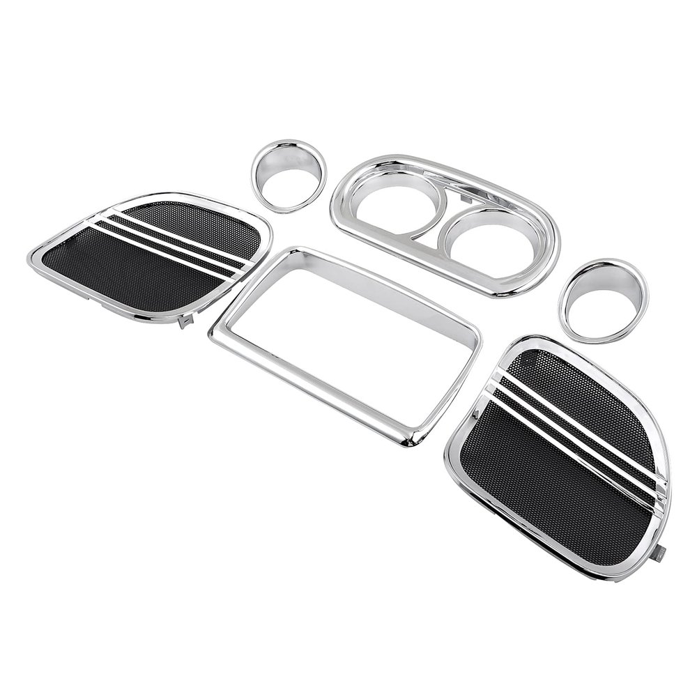 SHMTOOL Inner Fairing Speedometer Radio Speaker Grills Cover Trim for Harley Road Glide FLTRX Special FLTRXS 2015-2022, Road Glide Ultra FLTRU 2016-2017
