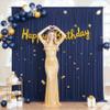 10x10 Navy Blue Backdrop Curtain for Parties Wrinkle Free Photo Curtains Backdrop Drapes Fabric Decoration for Wedding Birthday Party Baby Shower 5ft x 10ft,2 Panels view 2