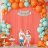 10x10 Orange Backdrop Curtain for Parties Wrinkle Free Orange Photo Curtains Backdrop Drapes Fabric Decoration for Wedding Birthday Party Baby Shower 5ft x 10ft,2 Panels view 1