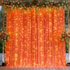 10x10 Orange Backdrop Curtain for Parties Wrinkle Free Orange Photo Curtains Backdrop Drapes Fabric Decoration for Wedding Birthday Party Baby Shower 5ft x 10ft,2 Panels view 2