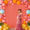 10x10 Orange Backdrop Curtain for Parties Wrinkle Free Orange Photo Curtains Backdrop Drapes Fabric Decoration for Wedding Birthday Party Baby Shower 5ft x 10ft,2 Panels view 3