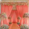 10x10 Orange Backdrop Curtain for Parties Wrinkle Free Orange Photo Curtains Backdrop Drapes Fabric Decoration for Wedding Birthday Party Baby Shower 5ft x 10ft,2 Panels view 4