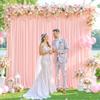 10x10 Blush Pink Backdrop Curtain for Parties Baby Shower Wrinkle Free Pink Photo Curtains Backdrop Drapes Fabric Decoration for Wedding Birthday Party 5ft x 10ft,2 Panels view 1