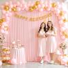 10x10 Blush Pink Backdrop Curtain for Parties Baby Shower Wrinkle Free Pink Photo Curtains Backdrop Drapes Fabric Decoration for Wedding Birthday Party 5ft x 10ft,2 Panels view 2