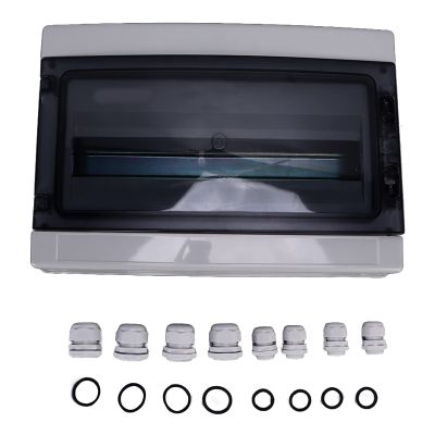 TenNuoDa 18 Way Power Distribution Box, DIN Rail IP65 Waterproof Outdoor Consumer Unit Box, Circuit Breaker MCB Power Plastic Wiring Box (410 x 285 x 130mm)