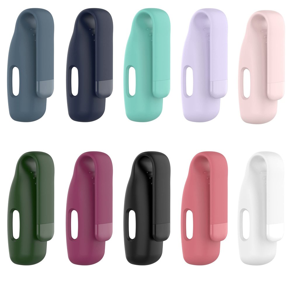 TenCloud 10Pack Clip Case Compatible with Fitbit Inspire 3, 2, Ace 3; Soft Silicone Replacement Clip Case Accessory for Fitbit Inspire 3
