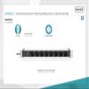 DIGITUS Power Strip with Aluminium Profile, 8-Way Protective Contact Socket, 2 m Cable, IEC C20 Plug, 482.6 mm (19 Inches) x 45 (1U) x 45 mm view 2