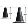 Classic Black & White Paper w/Metal Witches Hats Hanging Lanterns - Pack of 5 - Unique & Elegant Design - Perfect for Halloween Decorations view 2