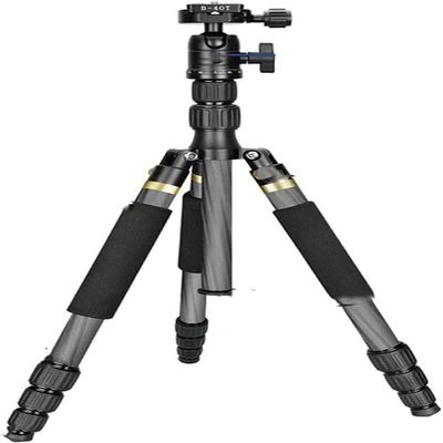 ELORES Mobile Phone Tripod Micro Single Bracket, Carbon Aluminum Travel CameraTripod, Portable Photography Tripod, Maximum Load Capacity 12 Kg, for Wedding, Etc
