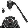 ELORES Mobile Phone Tripod Travel Tripod Stand, Aluminum Alloy Camera Video Tripod with Fluid Hydraulic Head & Plum Blossom Type Foot Tube Lock, Ideal for Most DSLR Camera view 2