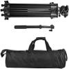 ELORES Mobile Phone Tripod Travel Tripod Stand, Aluminum Alloy Camera Video Tripod with Fluid Hydraulic Head & Plum Blossom Type Foot Tube Lock, Ideal for Most DSLR Camera view 3