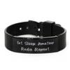 Perfect Amateur Radio Black Shark Mesh Bracelet, Eat. Sleep. Amateur Radio. Repeat, Useful for Friends, Holiday view 1