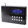 HANNLOMAX HX-512R Portable AM/FM/Weather Alert Radio, Alarm Clock, LCD Display, Headphone Jack, AC/DC Dual Power Source. (Black) view 1