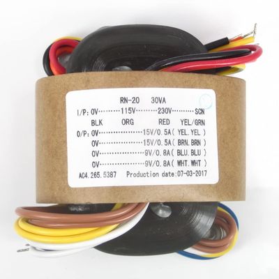 Transformador De Corrente R Tipe Transformator Daya 30W 15V X 2 + 9V 2 R Ternak Audio Transformer Kawat Tembaga 115-230V