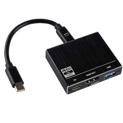 USB-C Hub, 3 in 1 Multiport Adapter USB Type C Hub with 4K HDMI, USB 3.0,Type C PD Charing Port, for Mac Book Pro, Thunderbolt and Other Type-C Devices