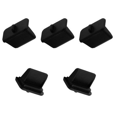 Juvielich 10Pcs Anti-Dust Stopper USB A3 Silicone Cap Port Cover Anti Dust Protector Black