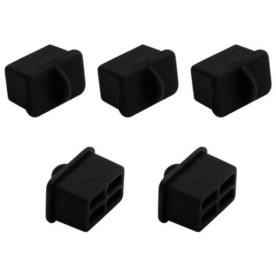 Juvielich 20Pcs Anti-Dust Stopper SFP-A Silicone Cap Port Cover Anti Dust Protector Black