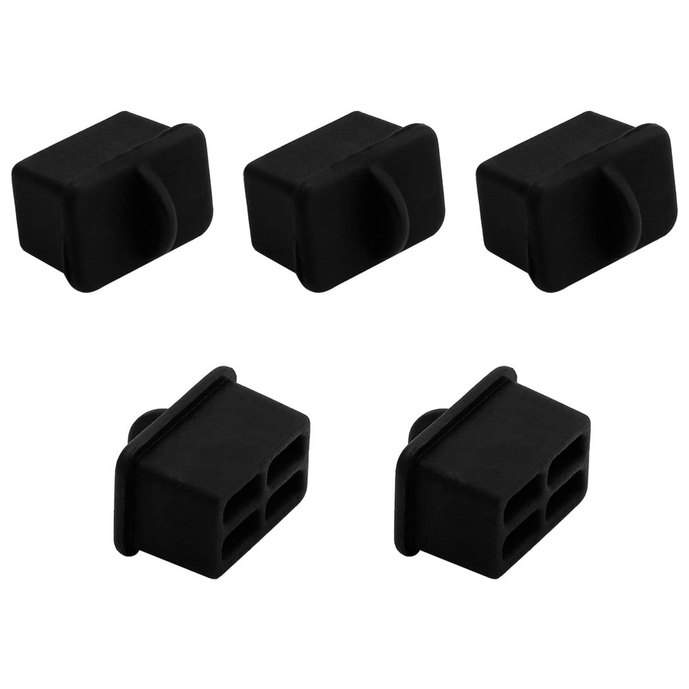 Juvielich 20Pcs Anti-Dust Stopper SFP-A Silicone Cap Port Cover Anti Dust Protector Black