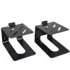 AEONS Professional Metal Desktop Speaker Stands Pair | Inclined Height Adjustable Vibration Absorption | Better Audio for Medium Small Bookshelf Computer Gaming Speakers, Studio Monitor Stand, Black view 1