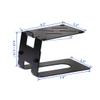 AEONS Professional Metal Desktop Speaker Stands Pair | Inclined Height Adjustable Vibration Absorption | Better Audio for Medium Small Bookshelf Computer Gaming Speakers, Studio Monitor Stand, Black view 3