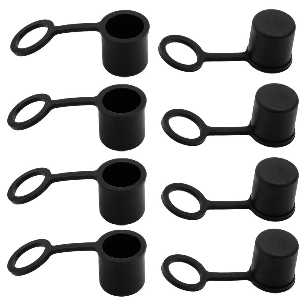 Juvielich 20Pcs Anti-Dust Stopper BNC-B Silicone Cap Port Cover Anti Dust Protector Black