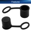 Juvielich 20Pcs Anti-Dust Stopper BNC-B Silicone Cap Port Cover Anti Dust Protector Black view 3