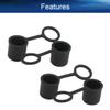 Juvielich 10Pcs Anti-Dust Stopper BNC-B Silicone Cap Port Cover Anti Dust Protector Black view 3