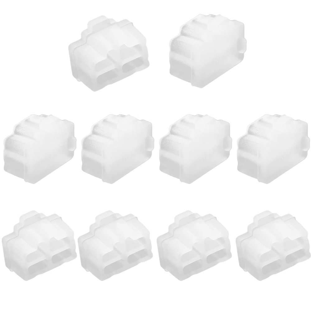 Juvielich 10Pcs RJ45 Anti-Dust Cover Plugs Protector Cap Port Transparent Ethernet Hub Port for Female Port Black for TV, Computer