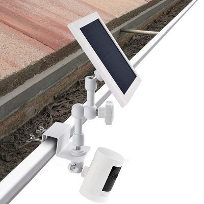 2-in-1 Gutter Mount for Solar Panel, Stick Up Cam Battery, Spotlight Cam and Spotlight Cam Plus/Pro(Battery), Perfect Angle to Get Adequate Sunlight for Your Solar Panel - White