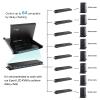 MT-VIKI 8 Port KVM Switch VGA +8 KVM Cables, Daisy Chain Component for VGA LCD KVM Console, Cascading up to 64 Devices, Support Keyboard hotkey & OSD Switching view 2