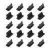 Juvielich 20Pcs Silicone Mini USB Cap Port Cover Mini USB Anti Dust Cover Plug Stopper Cap Anti Dust Protector Black view 1