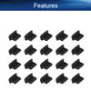 Juvielich 20Pcs Silicone Mini USB Cap Port Cover Mini USB Anti Dust Cover Plug Stopper Cap Anti Dust Protector Black view 4